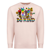 Pale Pink be kind Premium Sweatshirt - CowhideDigitalArt