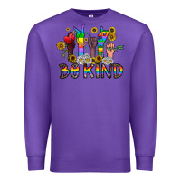 Purple be kind Premium Sweatshirt - CowhideDigitalArt