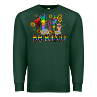 Sports Green be kind Premium Sweatshirt - CowhideDigitalArt