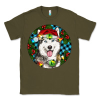 Army Green Christmas Husky Classic Tee - RanaPortraitStore