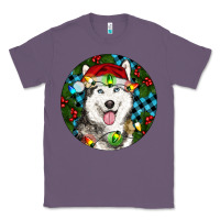 Lavender Christmas Husky Classic Tee - RanaPortraitStore
