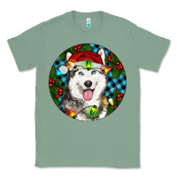Sage Christmas Husky Classic Tee - RanaPortraitStore