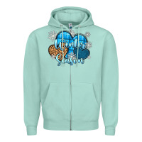 Seafoam snow hearts winter season Zipper Hoodie - Zillion Design Studio