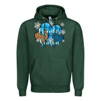Sports Green snow hearts winter season Zipper Hoodie - Zillion Design Studio
