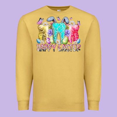 Happy Easter Tooth Premium Sweatshirt Designed By Racoondesign