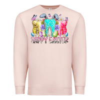 Pale Pink happy easter tooth Premium Sweatshirt - RacoonDesign