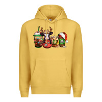 Antique Gold christmas baby calf coffee cups Premium Hoodie - Jasminsmagicworld