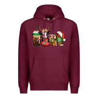 Burgundy christmas baby calf coffee cups Premium Hoodie - Jasminsmagicworld