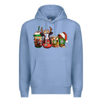Colony Blue christmas baby calf coffee cups Premium Hoodie - Jasminsmagicworld
