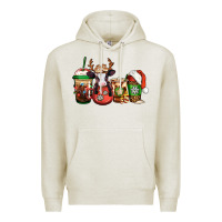 Oatmeal Heather christmas baby calf coffee cups Premium Hoodie - Jasminsmagicworld