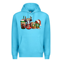 Ocean Blue christmas baby calf coffee cups Premium Hoodie - Jasminsmagicworld