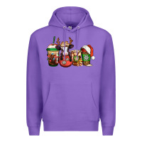 Purple christmas baby calf coffee cups Premium Hoodie - Jasminsmagicworld