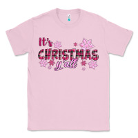 Bubblegum Pink It's Christmas Y'all Season Pink Christmas Classic Tee - RanaPortraitStore