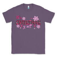 Lavender It's Christmas Y'all Season Pink Christmas Classic Tee - RanaPortraitStore