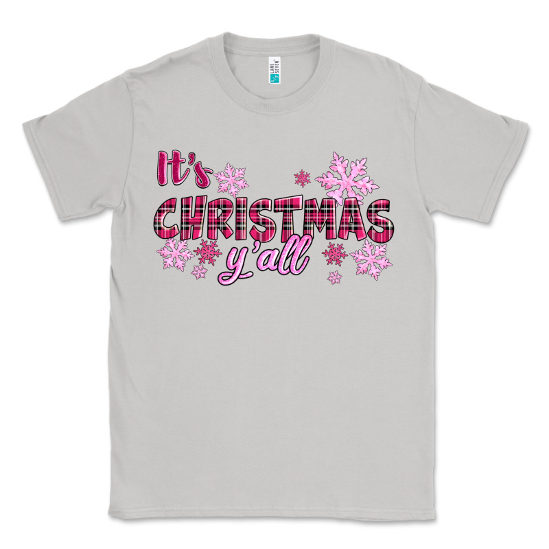 It's Christmas Y'all Season Pink Christmas Classic Tee by RanaPortraitStore | Teevron