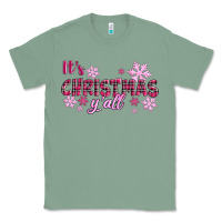 Sage It's Christmas Y'all Season Pink Christmas Classic Tee - RanaPortraitStore