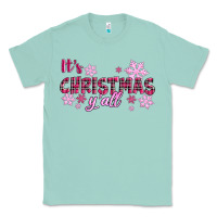 Seafoam It's Christmas Y'all Season Pink Christmas Classic Tee - RanaPortraitStore