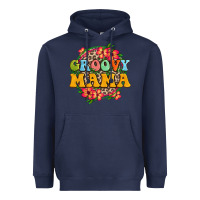Navy groovy mama Heavyweight Hoodie - Zillion Design Studio