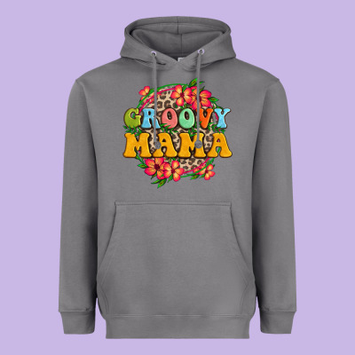 Groovy Mama Heavyweight Hoodie Designed By Zillion Design Studio