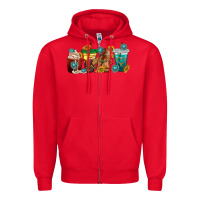 Red western rodeo coffee cup Zipper Hoodie - texasbilliewilder