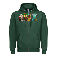 Sports Green western rodeo coffee cup Zipper Hoodie - texasbilliewilder