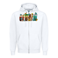 White western rodeo coffee cup Zipper Hoodie - texasbilliewilder