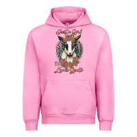 Fuchsia Pink just a girl who loves goats Urban Hoodie - Jasminsmagicworld