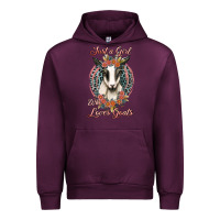 Mauve Wine just a girl who loves goats Urban Hoodie - Jasminsmagicworld