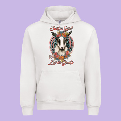 Just A Girl Who Loves Goats Urban Hoodie Designed By Jasminsmagicworld