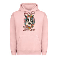 Pigment Salmon just a girl who loves goats Urban Hoodie - Jasminsmagicworld