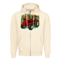 Sandshell western tractor Zipper Hoodie - texasbilliewilder