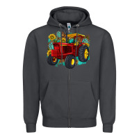 Smoke western tractor Zipper Hoodie - texasbilliewilder