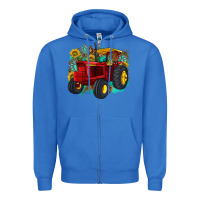 True Royal western tractor Zipper Hoodie - texasbilliewilder