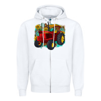 White western tractor Zipper Hoodie - texasbilliewilder
