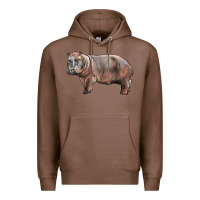 Chestnut hippopotamus Premium Hoodie - LillyAllenDesigns