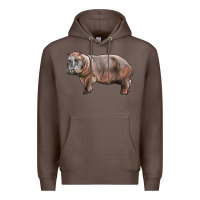 Coffee hippopotamus Premium Hoodie - LillyAllenDesigns