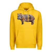 Lemon hippopotamus Premium Hoodie - LillyAllenDesigns