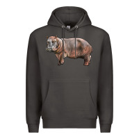 Smoke hippopotamus Premium Hoodie - LillyAllenDesigns