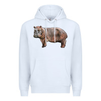 White hippopotamus Premium Hoodie - LillyAllenDesigns