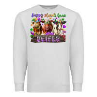 Dove Grey happy mardi gras heifer Premium Sweatshirt - RacoonDesign