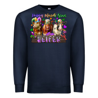 Navy happy mardi gras heifer Premium Sweatshirt - RacoonDesign