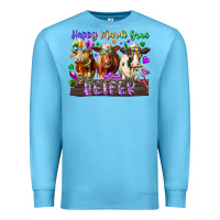 Ocean Blue happy mardi gras heifer Premium Sweatshirt - RacoonDesign