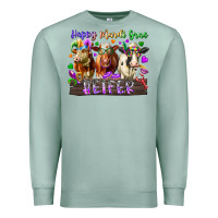 Seafoam happy mardi gras heifer Premium Sweatshirt - RacoonDesign