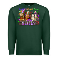 Sports Green happy mardi gras heifer Premium Sweatshirt - RacoonDesign