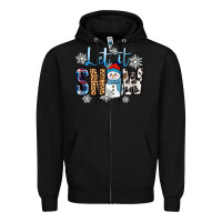 Black let it snow Zipper Hoodie - Zillion Design Studio
