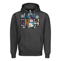 Charcoal Heather let it snow Zipper Hoodie - Zillion Design Studio