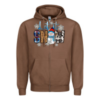 Chestnut let it snow Zipper Hoodie - Zillion Design Studio