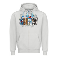Dove Grey let it snow Zipper Hoodie - Zillion Design Studio