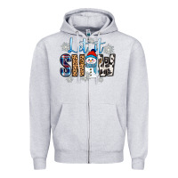 Heather Grey let it snow Zipper Hoodie - Zillion Design Studio