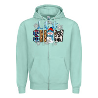 Seafoam let it snow Zipper Hoodie - Zillion Design Studio